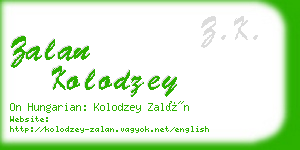 zalan kolodzey business card